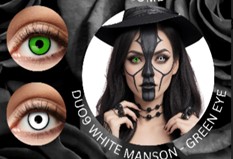 Lenti a contatto trimestrali duo white manson-green eye